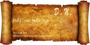 Dósa Nóra névjegykártya